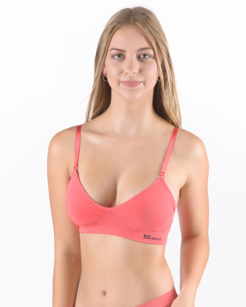 Soutien-gorge rembourré avec bretelles réglables en bambou