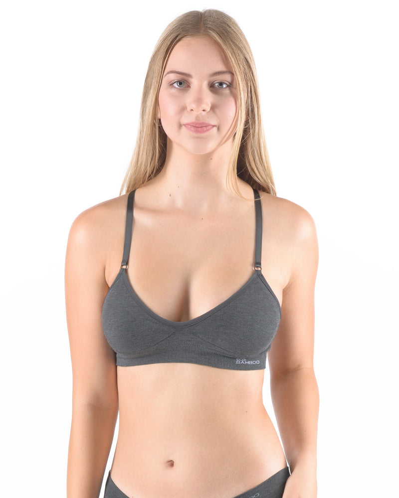 Soutien-gorge rembourré avec bretelles réglables en bambou