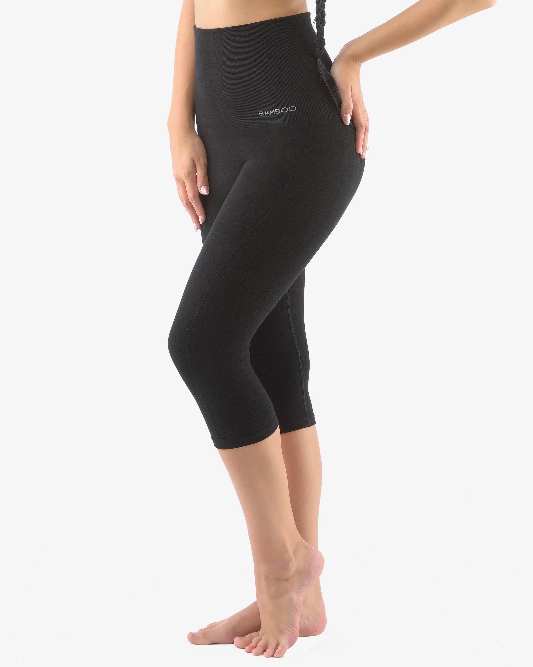 Leggings Capri taille haute en bambou