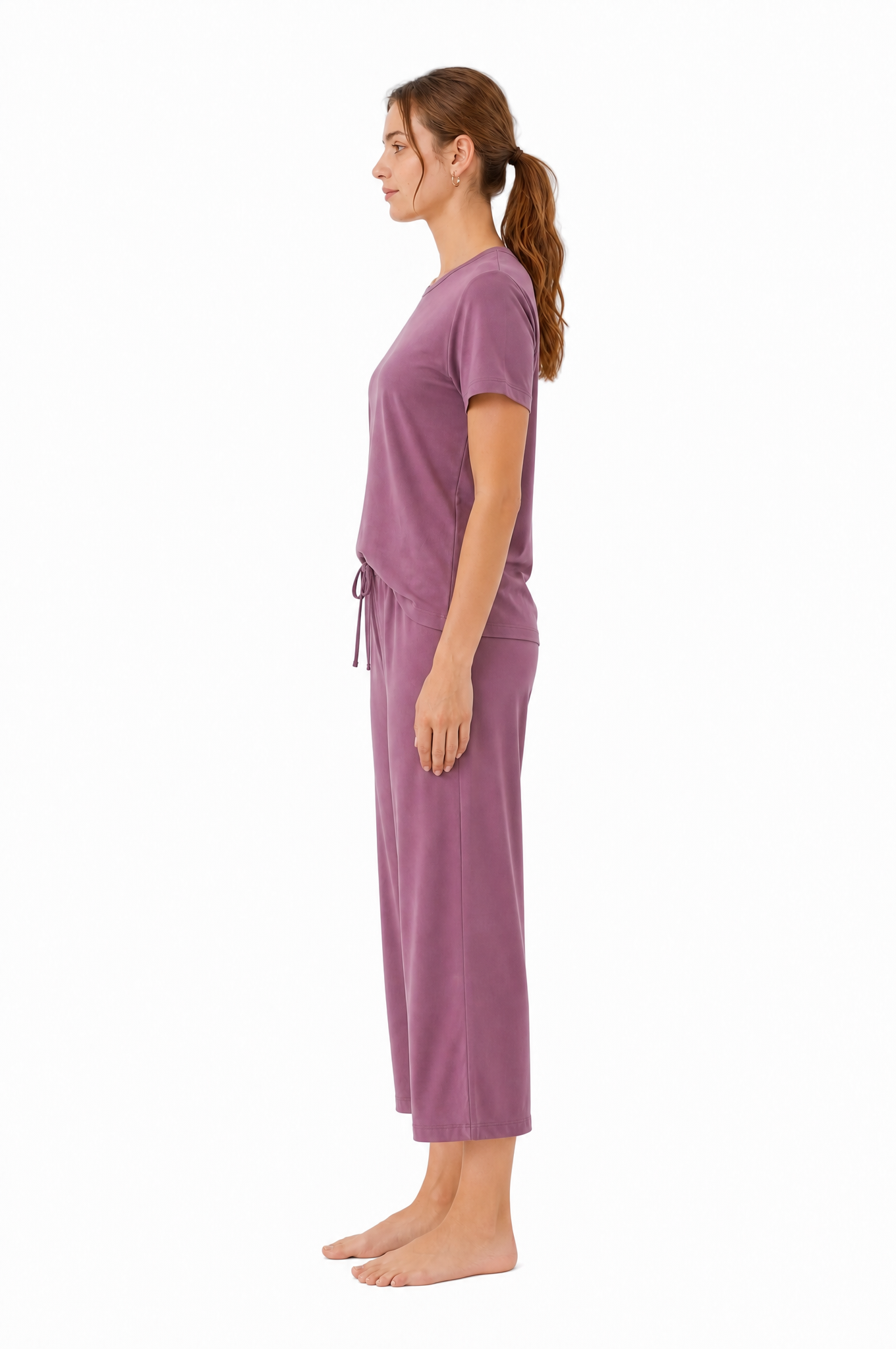 Pyjama en bambou manches courtes et pantalon 7/8