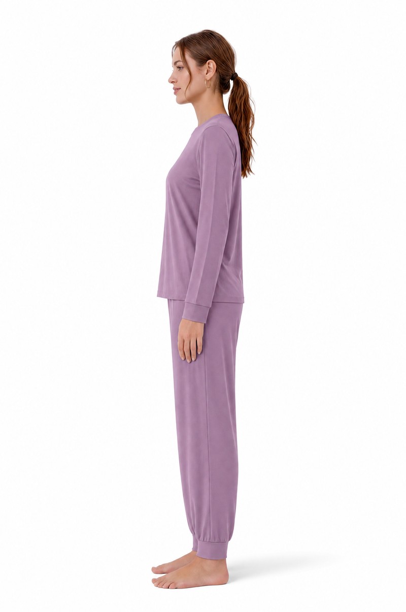 Pijama largo de bambú de tejido más grueso
