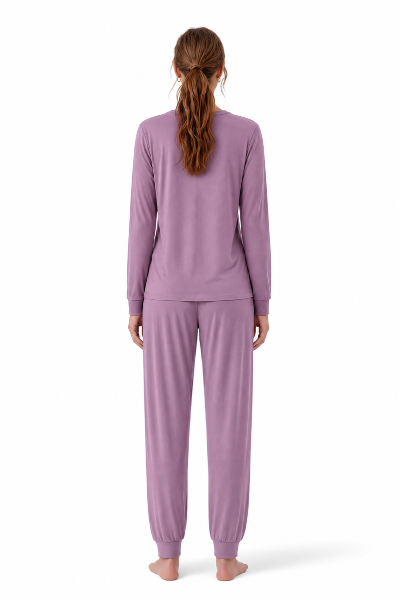 Pijama largo de bambú de tejido más grueso