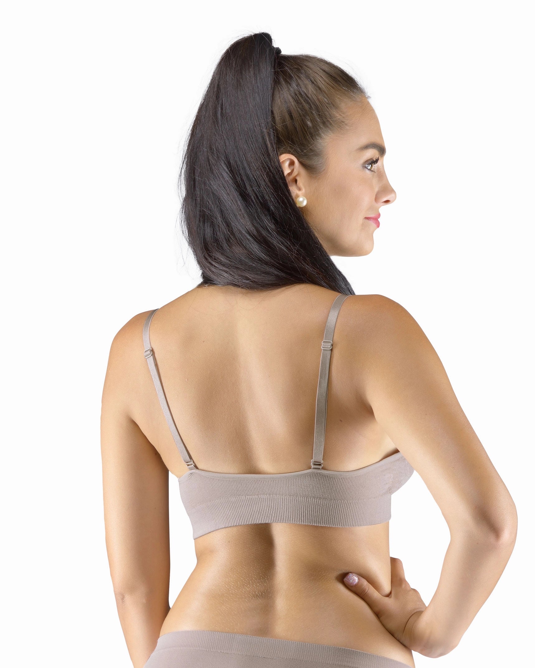 Soutien-gorge rembourré avec bretelles réglables en bambou