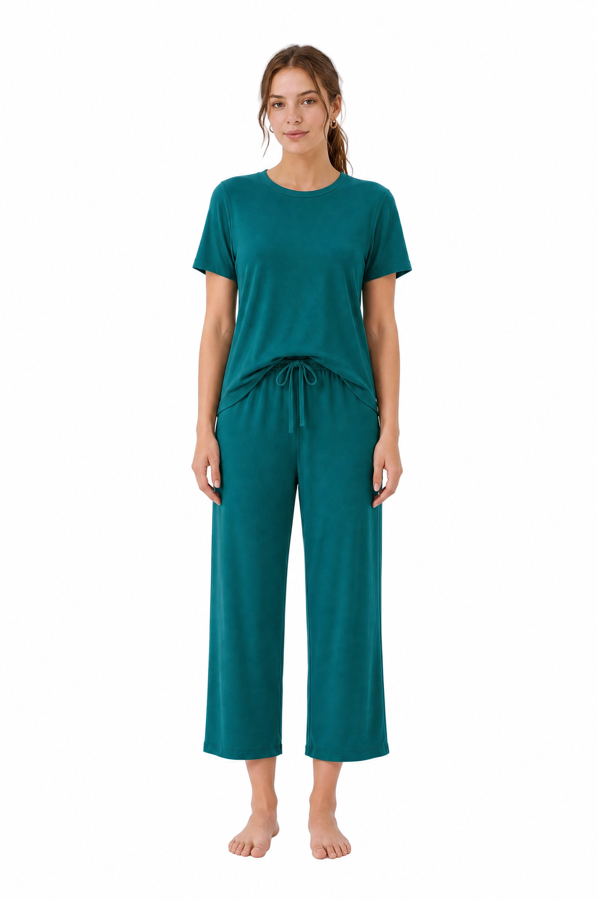 Pyjama en bambou manches courtes et pantalon 7/8