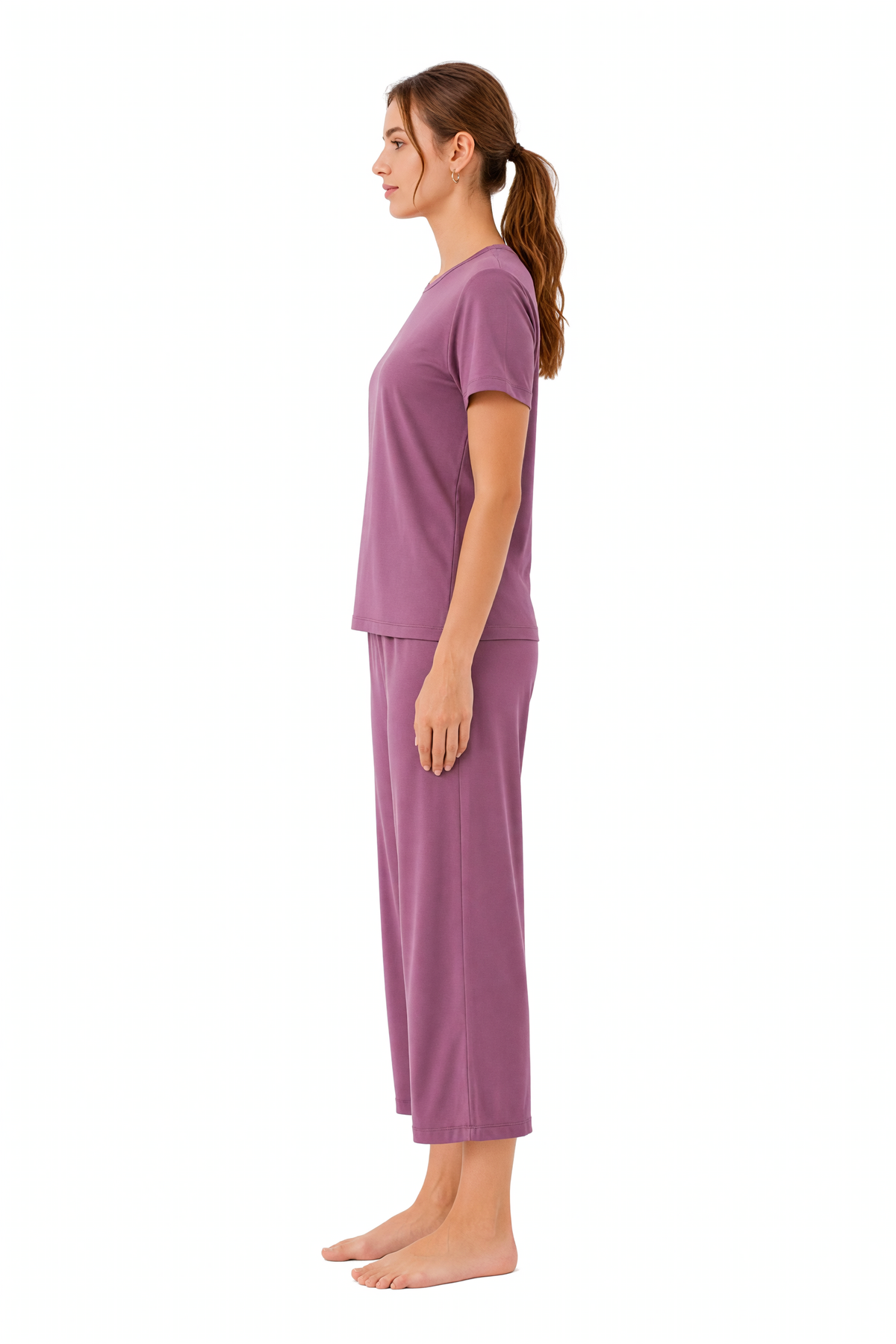 Pyjama en bambou manches courtes et pantalon 7/8