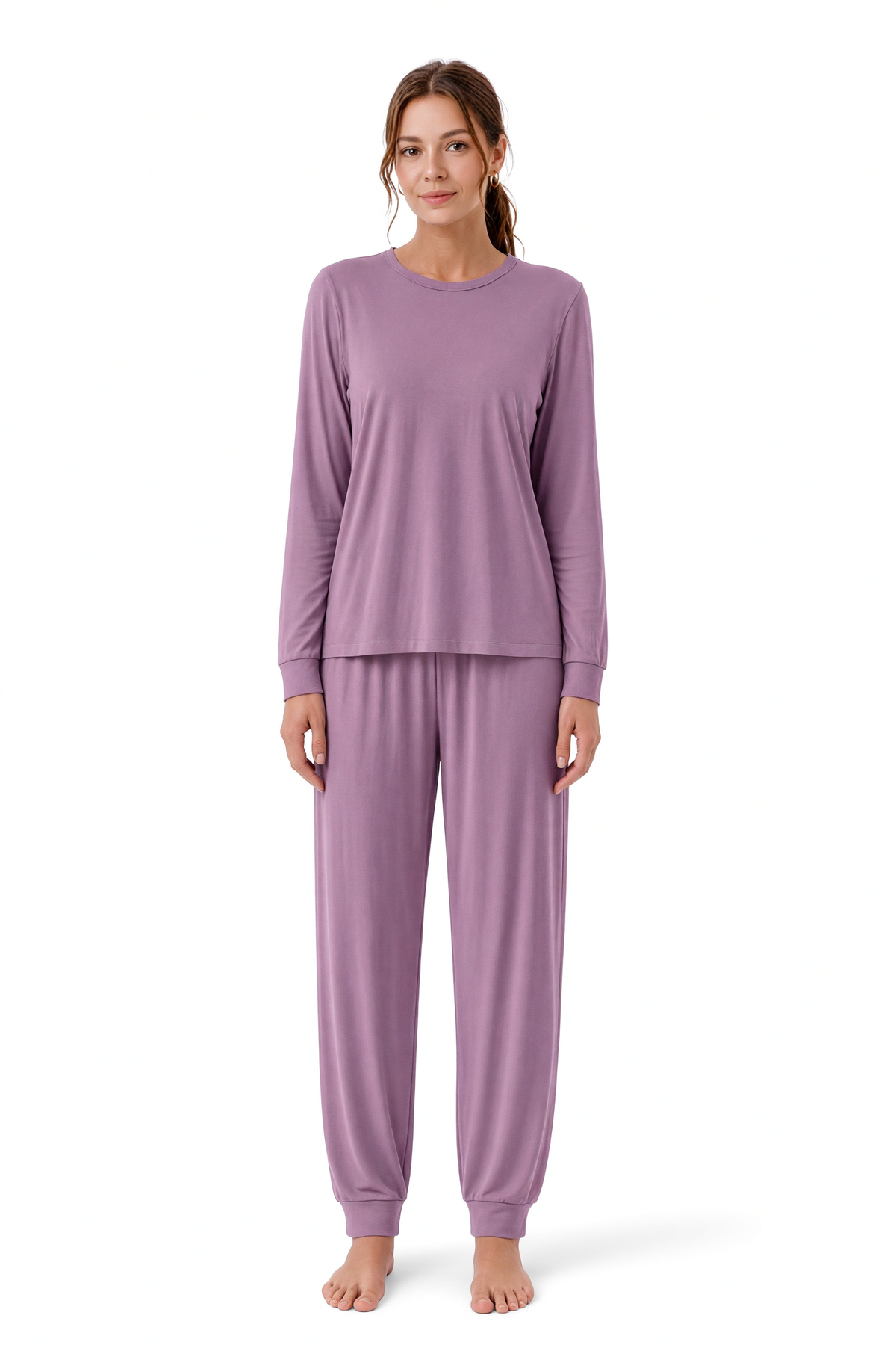 Pijama largo de bambú de tejido más grueso
