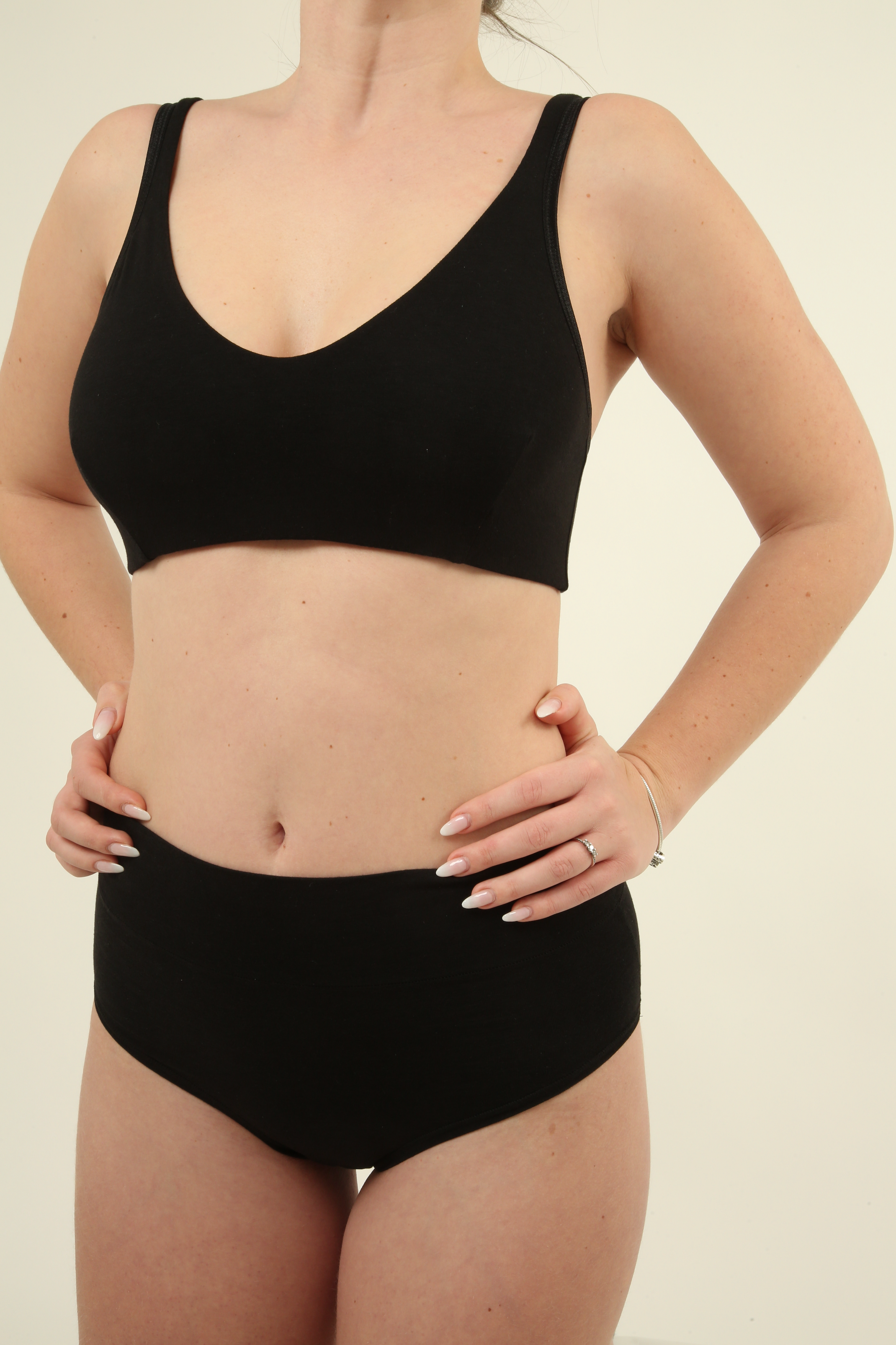 Slip taille large en bambou et coton